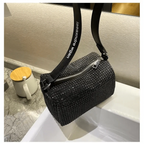 Sparkling Rhinestone Bag For Females Mini Portable Hand Bag Diamond Messenger Bag Fashionable Zipper Feminina Evening bag Stevvex