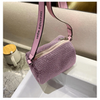 Sparkling Rhinestone Bag For Females Mini Portable Hand Bag Diamond Messenger Bag Fashionable Zipper Feminina Evening bag Stevvex