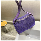 Sparkling Rhinestone Bag For Females Mini Portable Hand Bag Diamond Messenger Bag Fashionable Zipper Feminina Evening bag Stevvex
