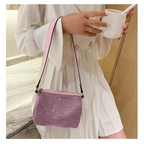 Sparkling Rhinestone Bag For Females Mini Portable Hand Bag Diamond Messenger Bag Fashionable Zipper Feminina Evening bag Stevvex