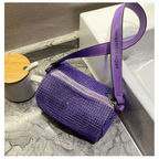 Sparkling Rhinestone Bag For Females Mini Portable Hand Bag Diamond Messenger Bag Fashionable Zipper Feminina Evening bag Stevvex