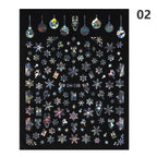 Sparkly Gold Bronzing Christmas 3D Snowflake Nail Stickers Colorful Sliver Glitter Xmas Elk Deer Socks Transfer Foil For Nails Snowflake Nail Art Stickers Decals Christmas Nail 3D Self Adhesive Nail Stickers for Acrylic Nails Snowflake Winter Slider Stevvex