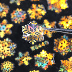 Sparkly Gold Bronzing Christmas 3D Snowflake Nail Stickers Colorful Sliver Glitter Xmas Elk Deer Socks Transfer Foil For Nails Snowflake Nail Art Stickers Decals Christmas Nail 3D Self Adhesive Nail Stickers for Acrylic Nails Snowflake Winter Slider Stevvex