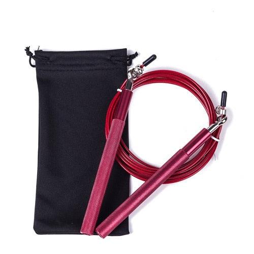 Speed Jump Rope Metal Handle Adjustable Skipping Rope Tangle-Free Speed Jump Rope Adjustable Jumping Rope With Ball Bearings And Nylon Bag For Boxing Fitness Skip Workout Training Stevvex