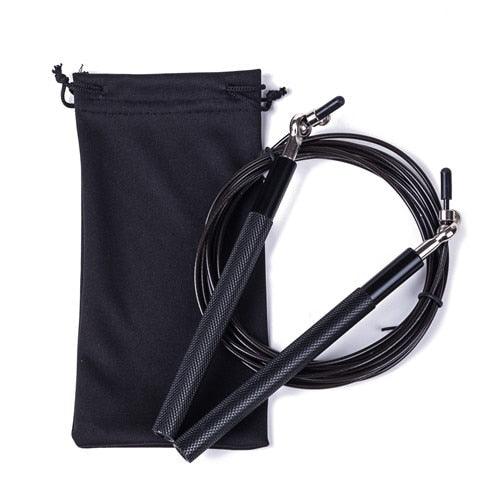 Speed Jump Rope Metal Handle Adjustable Skipping Rope Tangle-Free Speed Jump Rope Adjustable Jumping Rope With Ball Bearings And Nylon Bag For Boxing Fitness Skip Workout Training Stevvex