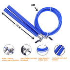 Speed Jump Rope Metal Handle Adjustable Skipping Rope Tangle-Free Speed Jump Rope Adjustable Jumping Rope With Ball Bearings And Nylon Bag For Boxing Fitness Skip Workout Training Stevvex