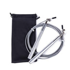 Speed Jump Rope Metal Handle Adjustable Skipping Rope Tangle-Free Speed Jump Rope Adjustable Jumping Rope With Ball Bearings And Nylon Bag For Boxing Fitness Skip Workout Training Stevvex