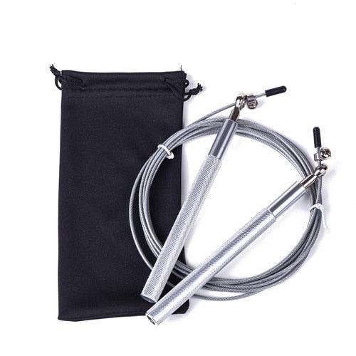 Speed Jump Rope Metal Handle Adjustable Skipping Rope Tangle-Free Speed Jump Rope Adjustable Jumping Rope With Ball Bearings And Nylon Bag For Boxing Fitness Skip Workout Training Stevvex