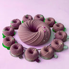 Spiral Donut Dessert Silicone Cake Mold Homemade Party Chocolate Pastry Mould Decorating Tray Baking Tools Round Swirl Cake Mold For Baking Amazing Dessert Art Silicone 3D Mould Stevvex