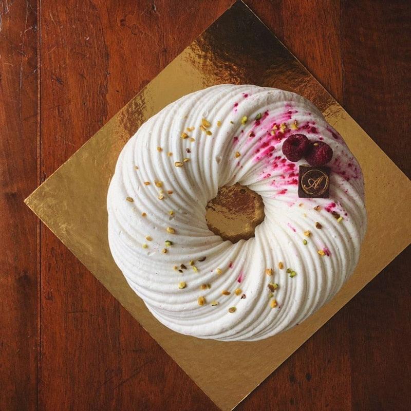 Spiral Donut Dessert Silicone Cake Mold Homemade Party Chocolate Pastry Mould Decorating Tray Baking Tools Round Swirl Cake Mold For Baking Amazing Dessert Art Silicone 3D Mould Stevvex