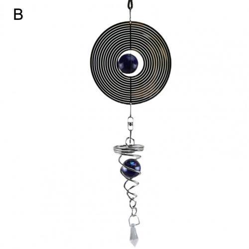 Spiral Rotating Wind Chimes Windows Metal Spiral Tail Stainless Steel Spin Decor For Indoor Outdoor Spinner Wind Chime Decoration Christmas Spinner Crystal Wind Chime Stevvex