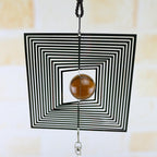 Spiral Rotating Wind Chimes Windows Metal Spiral Tail Stainless Steel Spin Decor For Indoor Outdoor Spinner Wind Chime Decoration Christmas Spinner Crystal Wind Chime Stevvex