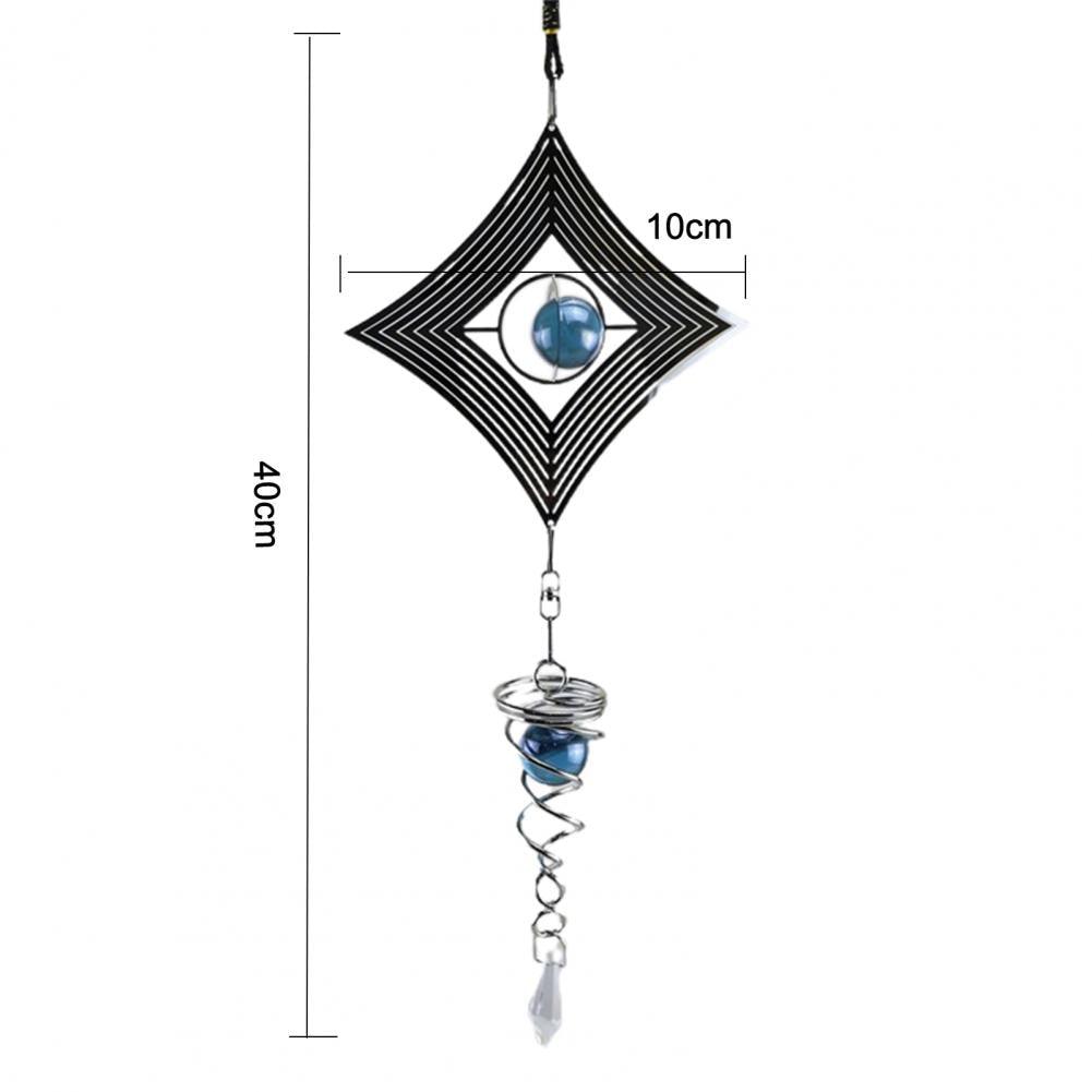 Spiral Rotating Wind Chimes Windows Metal Spiral Tail Stainless Steel Spin Decor For Indoor Outdoor Spinner Wind Chime Decoration Christmas Spinner Crystal Wind Chime Stevvex