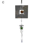 Spiral Rotating Wind Chimes Windows Metal Spiral Tail Stainless Steel Spin Decor For Indoor Outdoor Spinner Wind Chime Decoration Christmas Spinner Crystal Wind Chime Stevvex