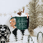 Christmas Coffee Mug 14.5oz Ceramic Campfire Style Red Or Green Double-Sided BandsCo Straps