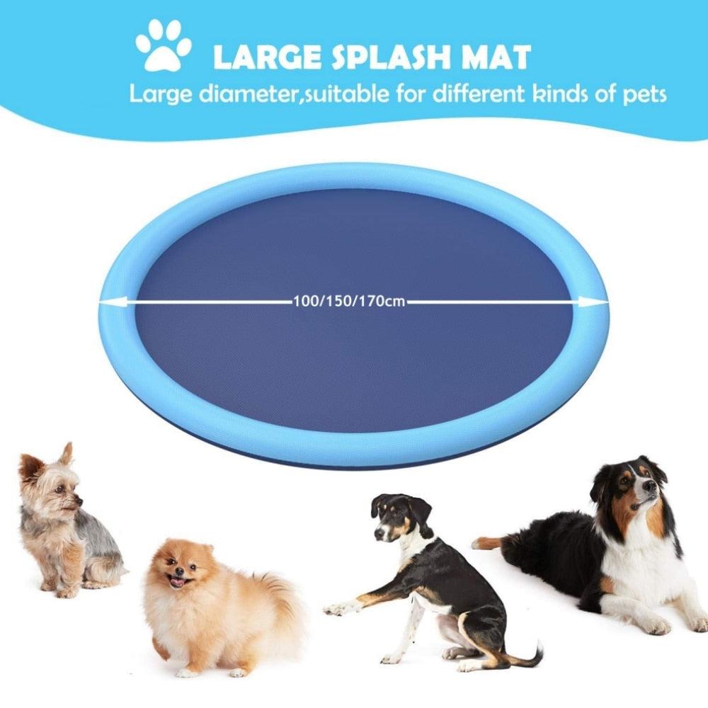 Splash Sprinkler Pad for Dogs Kids Non-Slip Thicken Dog Pool with Sprinkler Pet Summer Outdoor Play Water Mat Toys for Pet Dogs Splash Sprinkler Pad for Dogs Non-Slip Thicken Sprinkler Pool for Summer Outdoor Stevvex