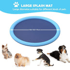 Splash Sprinkler Pad for Dogs Kids Non-Slip Thicken Dog Pool with Sprinkler Pet Summer Outdoor Play Water Mat Toys for Pet Dogs Splash Sprinkler Pad for Dogs Non-Slip Thicken Sprinkler Pool for Summer Outdoor Stevvex