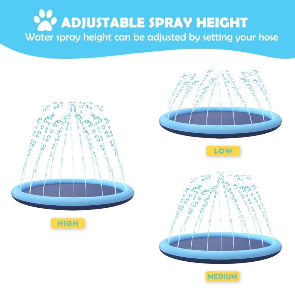 Splash Sprinkler Pad for Dogs Kids Non-Slip Thicken Dog Pool with Sprinkler Pet Summer Outdoor Play Water Mat Toys for Pet Dogs Splash Sprinkler Pad for Dogs Non-Slip Thicken Sprinkler Pool for Summer Outdoor Stevvex