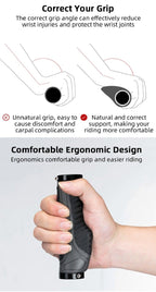 Sponge Bicycle Grips Handle Anti-Skid 3D Silicone Grip Cycling Handlebar Ultralight Bike Grips Foam Single Lock On Bicycle Handle Bar Soft Comfortable Non-Slip Bike Handle Grips For Mountain Beach Cruiser Scooter Stevvex