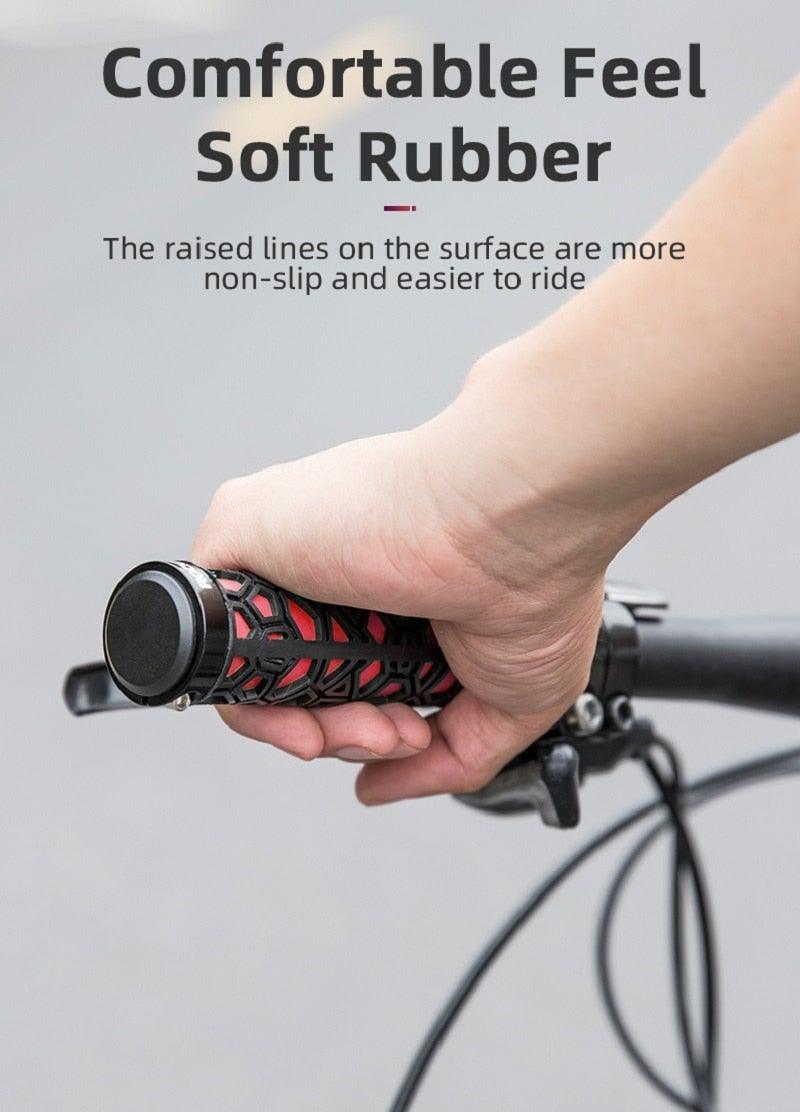 Sponge Bicycle Grips Handle Anti-Skid 3D Silicone Grip Cycling Handlebar Ultralight Bike Grips Foam Single Lock On Bicycle Handle Bar Soft Comfortable Non-Slip Bike Handle Grips For Mountain Beach Cruiser Scooter Stevvex