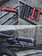 Sponge Bicycle Grips Handle Anti-Skid 3D Silicone Grip Cycling Handlebar Ultralight Bike Grips Foam Single Lock On Bicycle Handle Bar Soft Comfortable Non-Slip Bike Handle Grips For Mountain Beach Cruiser Scooter Stevvex