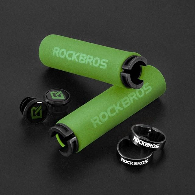 Sponge Bicycle Grips Handle Anti-Skid 3D Silicone Grip Cycling Handlebar Ultralight Bike Grips Foam Single Lock On Bicycle Handle Bar Soft Comfortable Non-Slip Bike Handle Grips For Mountain Beach Cruiser Scooter Stevvex
