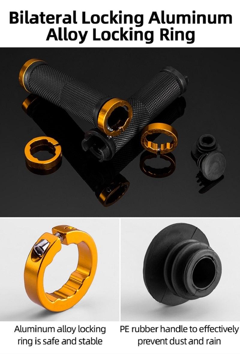 Sponge Bicycle Grips Handle Anti-Skid 3D Silicone Grip Cycling Handlebar Ultralight Bike Grips Foam Single Lock On Bicycle Handle Bar Soft Comfortable Non-Slip Bike Handle Grips For Mountain Beach Cruiser Scooter Stevvex