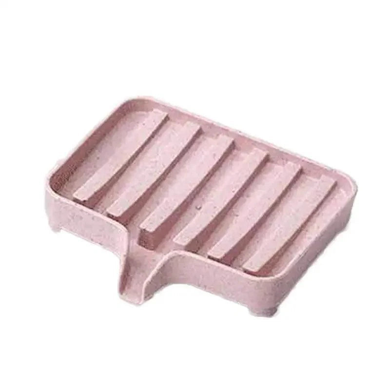 Sponge Holder PP Wheat Straw Storage Rack Drain Soap Box Tray Soapbox 1 Pcs Shower Soap Tray Tool Soap Dish Plate Holder Waterfall Draining Soap Sponge Holder for Shower Kitchen Sink Bathroom Laundry Countertop Face Body Bath Soap, Soap-Saving Dish Stevvex