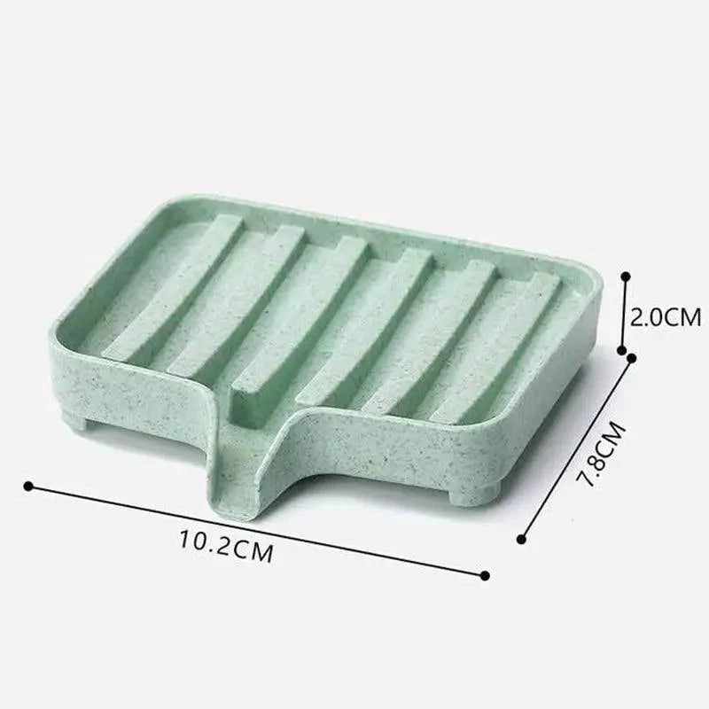 Sponge Holder PP Wheat Straw Storage Rack Drain Soap Box Tray Soapbox 1 Pcs Shower Soap Tray Tool Soap Dish Plate Holder Waterfall Draining Soap Sponge Holder for Shower Kitchen Sink Bathroom Laundry Countertop Face Body Bath Soap, Soap-Saving Dish Stevvex