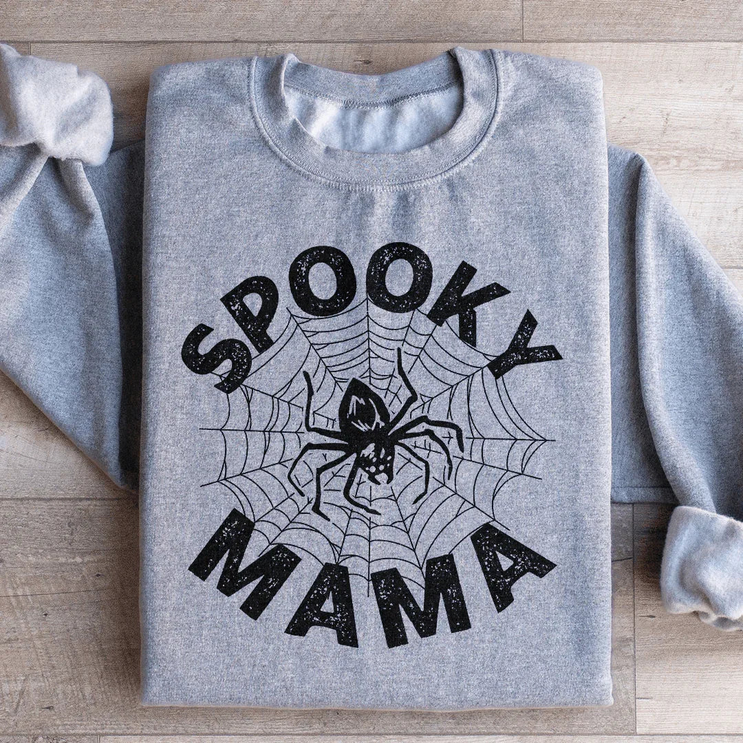 Spooky Mama Spider Web Sweatshirt Peachy Sunday