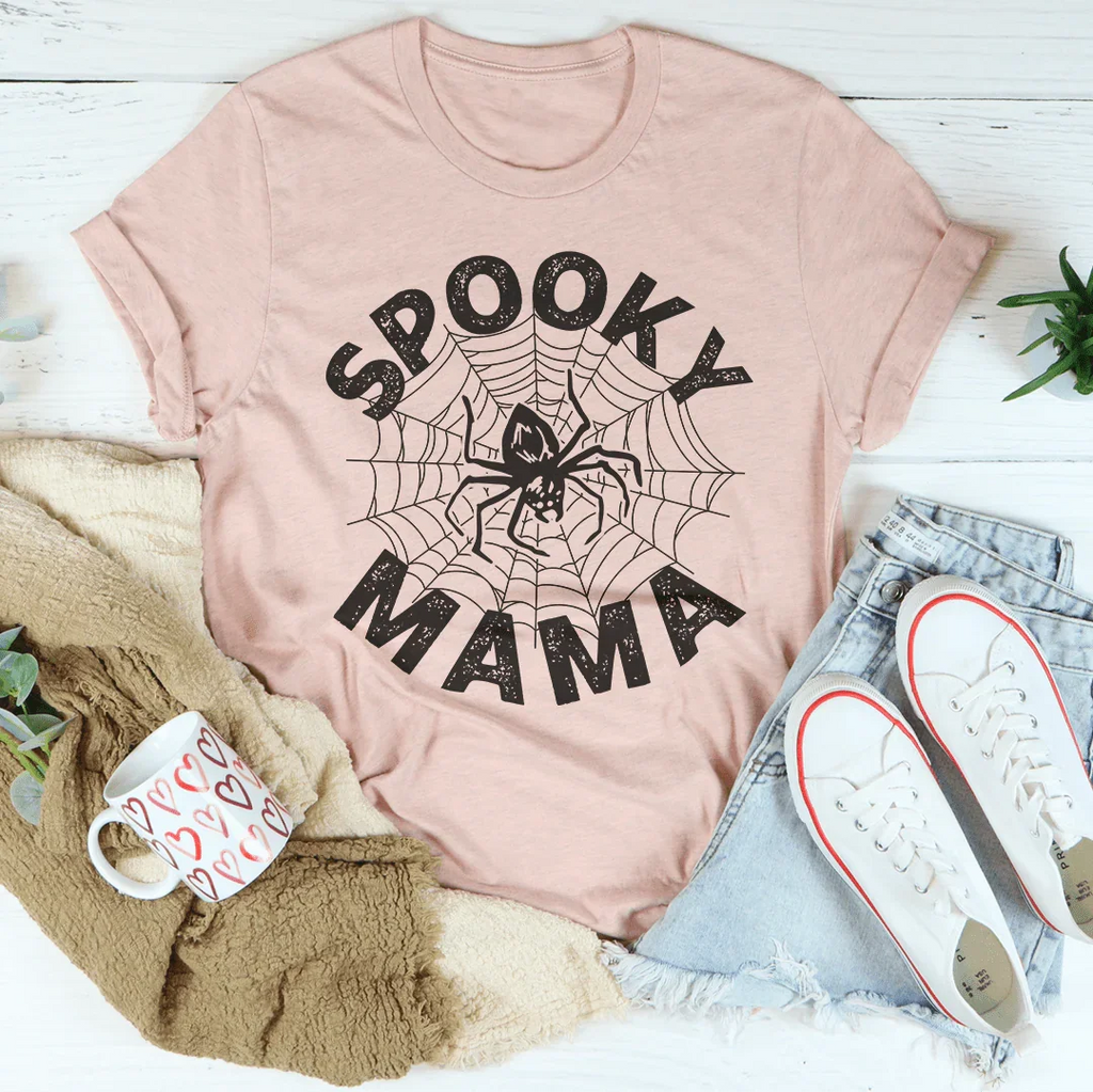 Spooky Mama Spider Web Tee Peachy Sunday