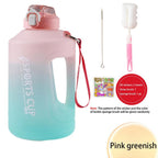 Sport 2l Water Bottle Reminder Plastic Straw Water Bottle Fitness Big Bottles 1500ML / 2300ML / 3800ML 2 liter  Sports Drinking Bottle Reusable Easy Clean Sealing Water Bottle with Lanyard for Hiking Stevvex