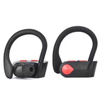 Sport Handsfree Black Wireless Earphone Bluetooth 5.0 Connection Ear Hook in Ear Earbuds Waterproof With Microphone Fast Volume Control Wireless Earbuds Outdoor Workout Over Ear Hooks Sweat Resistance Headphones Stevvex