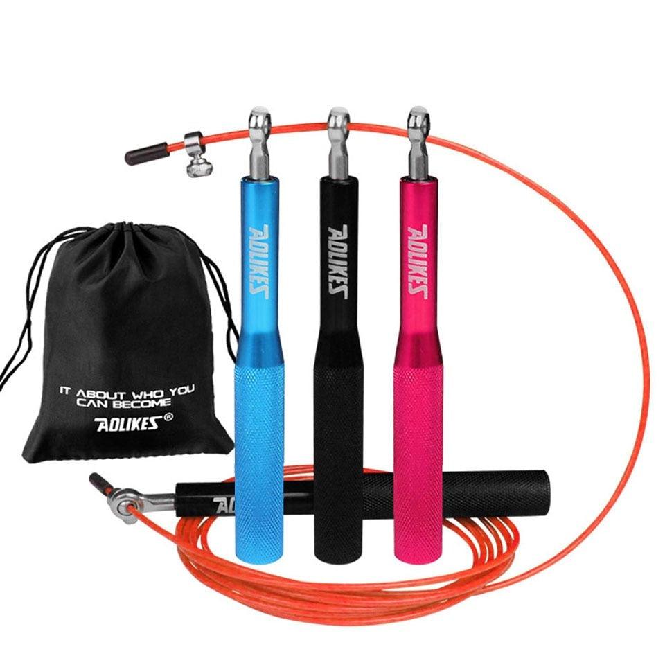 Sport Jump Rope Adjustable Jumping Rope Training Aluminum Skipping Rope Fitness 360 Degree Ball Bearing And Aluminum Alloy Non-Slip Handle Rope For Training Fitness Home Stevvex