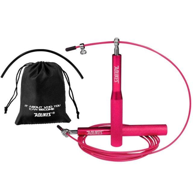 Sport Jump Rope Adjustable Jumping Rope Training Aluminum Skipping Rope Fitness 360 Degree Ball Bearing And Aluminum Alloy Non-Slip Handle Rope For Training Fitness Home Stevvex