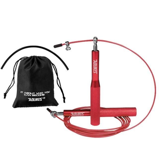 Sport Jump Rope Adjustable Jumping Rope Training Aluminum Skipping Rope Fitness 360 Degree Ball Bearing And Aluminum Alloy Non-Slip Handle Rope For Training Fitness Home Stevvex