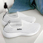 Sport Mesh Breathable Women Shoes Fashion Sports Soft Comfortable Women Shoes Fashion Slip-On Sports Shoes Soft Sole Breathable Comfortable Running Walking Shoes Stevvex
