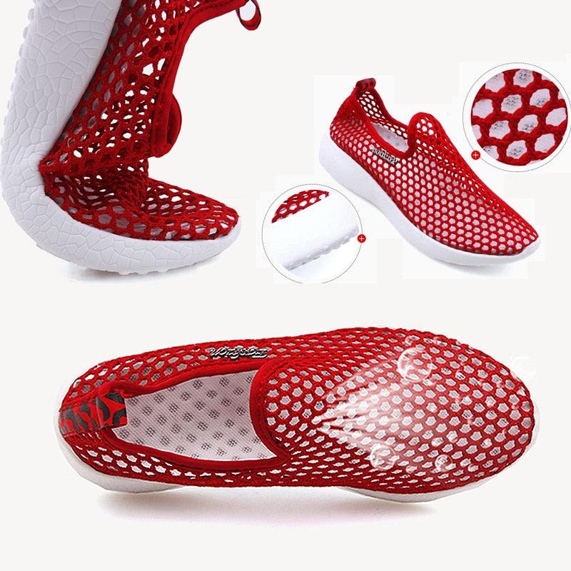 Sport Mesh Breathable Women Shoes Fashion Sports Soft Comfortable Women Shoes Fashion Slip-On Sports Shoes Soft Sole Breathable Comfortable Running Walking Shoes Stevvex