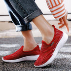 Sport Mesh Breathable Women Shoes Fashion Sports Soft Comfortable Women Shoes Fashion Slip-On Sports Shoes Soft Sole Breathable Comfortable Running Walking Shoes Stevvex