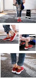 Sport Mesh Breathable Women Shoes Fashion Sports Soft Comfortable Women Shoes Fashion Slip-On Sports Shoes Soft Sole Breathable Comfortable Running Walking Shoes Stevvex