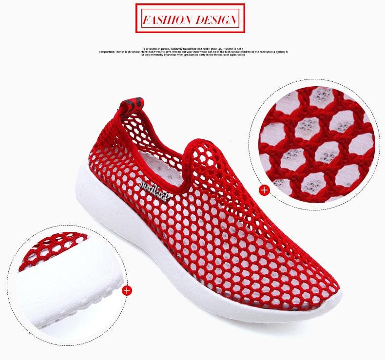 Sport Mesh Breathable Women Shoes Fashion Sports Soft Comfortable Women Shoes Fashion Slip-On Sports Shoes Soft Sole Breathable Comfortable Running Walking Shoes Stevvex