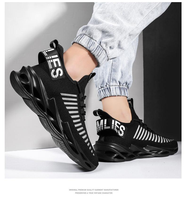 Sport New Mens Sneakers Breathable Running Shoes Outdoor Running Tennis Blade Sneakers Sport Fashion Comfortable Casual Couples Gym Mens Casual Walking Sneakers Stevvex