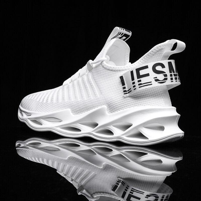 Sport New Mens Sneakers Breathable Running Shoes Outdoor Running Tennis Blade Sneakers Sport Fashion Comfortable Casual Couples Gym Mens Casual Walking Sneakers Stevvex