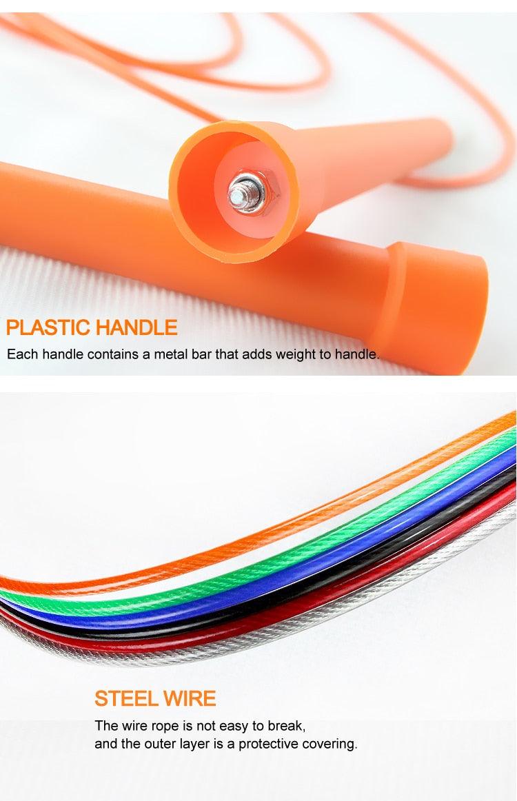 Sport Speed Jump Rope Professional Skipping Rope Adjustable Length Ergonomic Design Jumping Ropes For Speed Workout Ideal For Boxing Fitness Skip Workout Training Stevvex