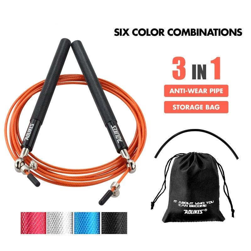 Sport Speed Jump Rope Professional Skipping Rope Adjustable Length Ergonomic Design Jumping Ropes For Speed Workout Ideal For Boxing Fitness Skip Workout Training Stevvex