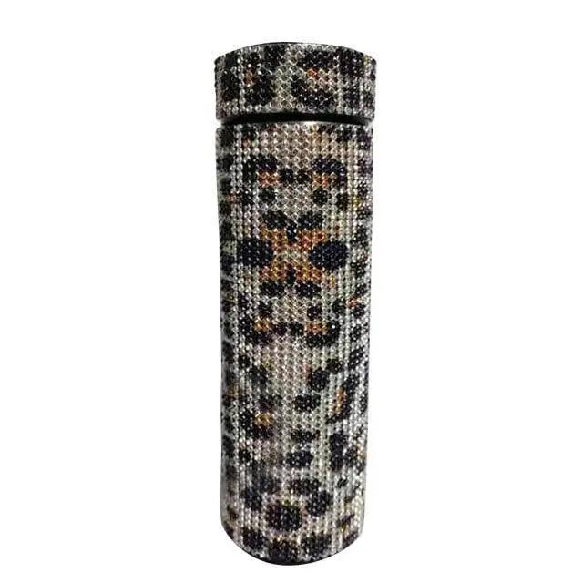 Sport Sterlling Creative Diamond Thermos Bottle Water Bottle Stainless Steel Smart Temperature Display Vacuum Flask Mug Gift for Men Women Stevvex