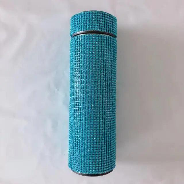 Sport Sterlling Creative Diamond Thermos Bottle Water Bottle Stainless Steel Smart Temperature Display Vacuum Flask Mug Gift for Men Women Stevvex