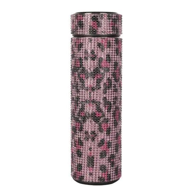 Sport Sterlling Creative Diamond Thermos Bottle Water Bottle Stainless Steel Smart Temperature Display Vacuum Flask Mug Gift for Men Women Stevvex