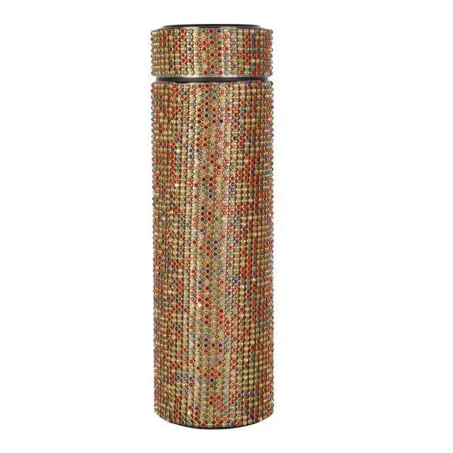 Sport Sterlling Creative Diamond Thermos Bottle Water Bottle Stainless Steel Smart Temperature Display Vacuum Flask Mug Gift for Men Women Stevvex
