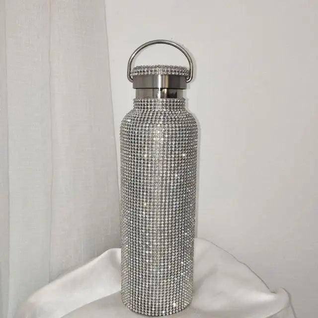 Sport Sterlling Creative Diamond Thermos Bottle Water Bottle Stainless Steel Smart Temperature Display Vacuum Flask Mug Gift for Men Women Stevvex